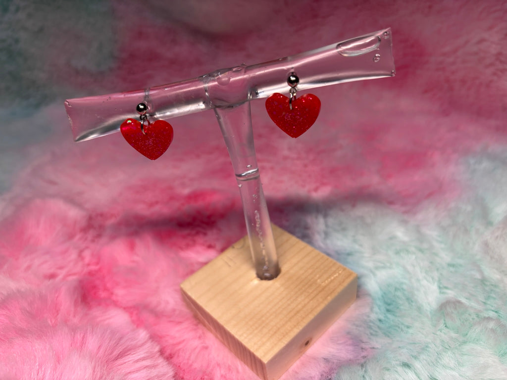 Heart Ball Stud Earrings