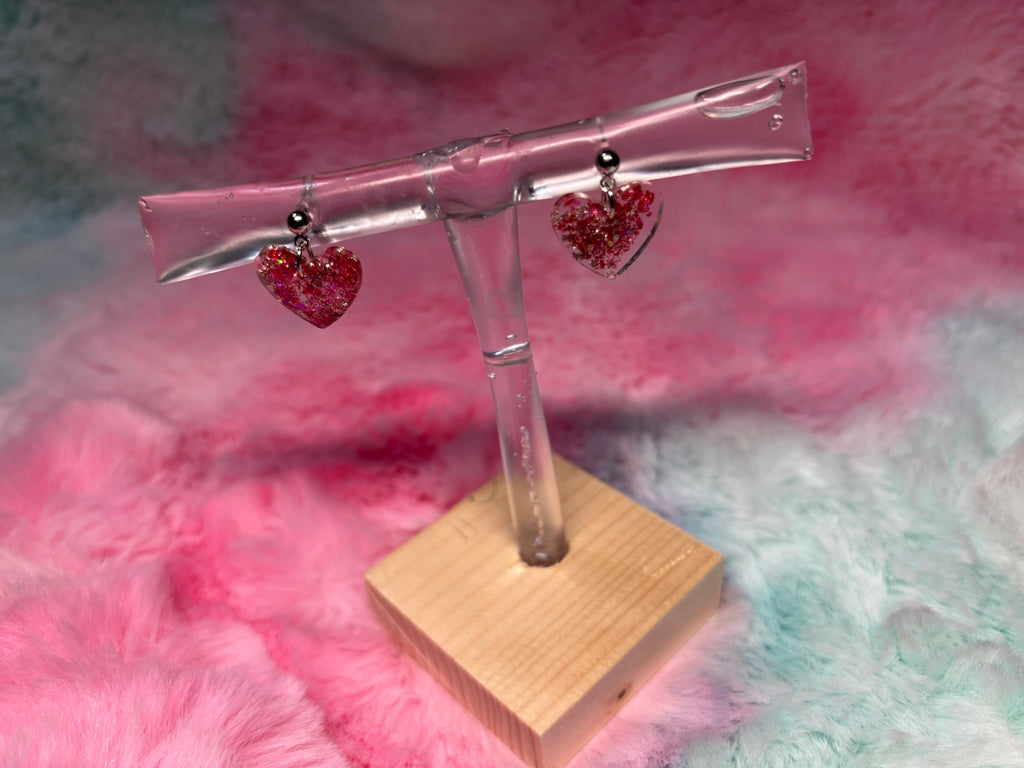 Heart Ball Stud Earrings