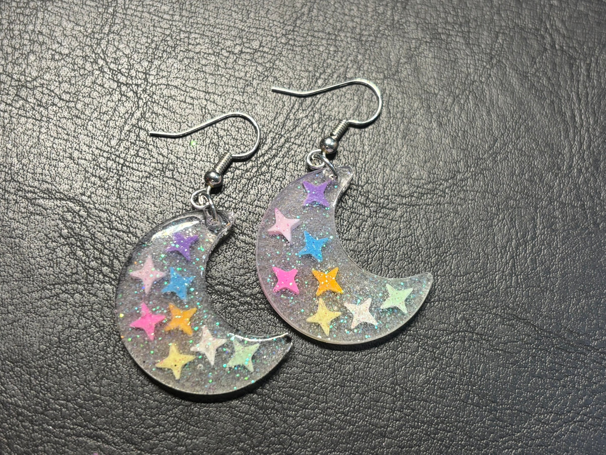 Moon Hook Dangle Earrings