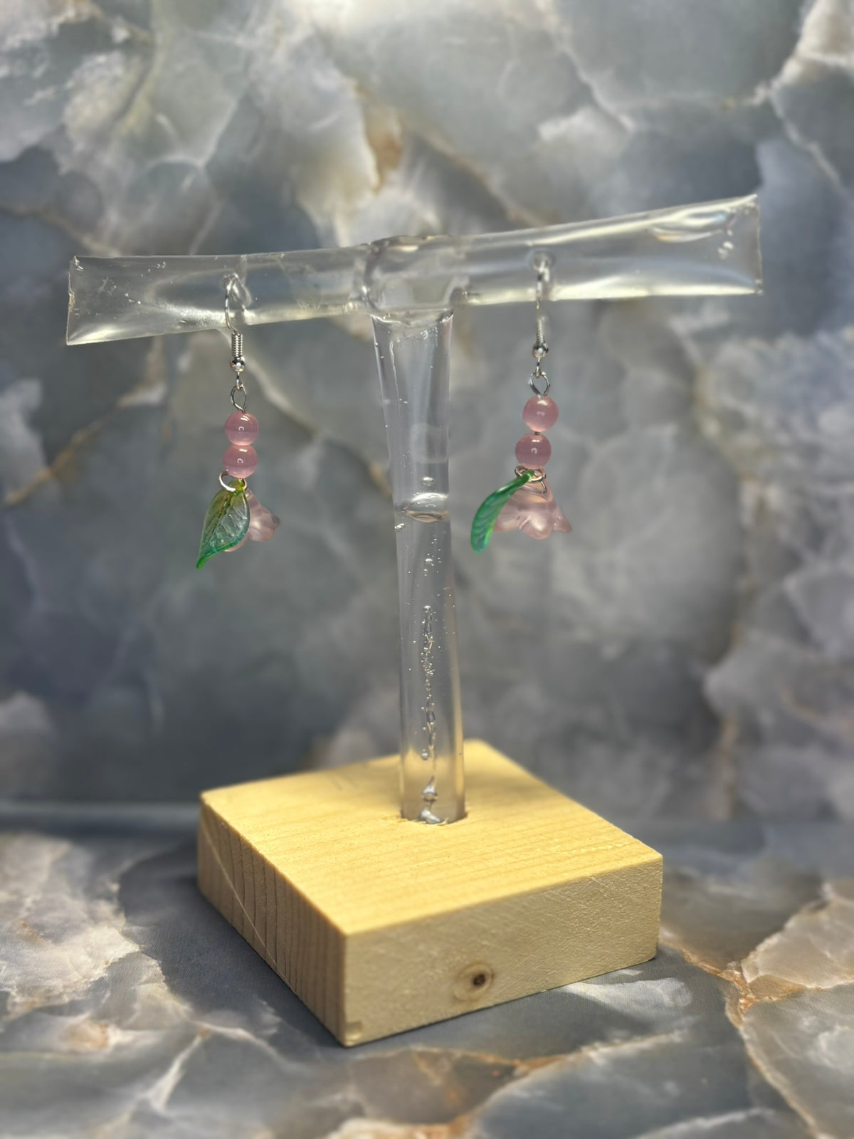 Leaf Two Hook Earring